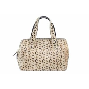 CELINE Macadam Handbag Beige Tan Porcelain Leather Italy